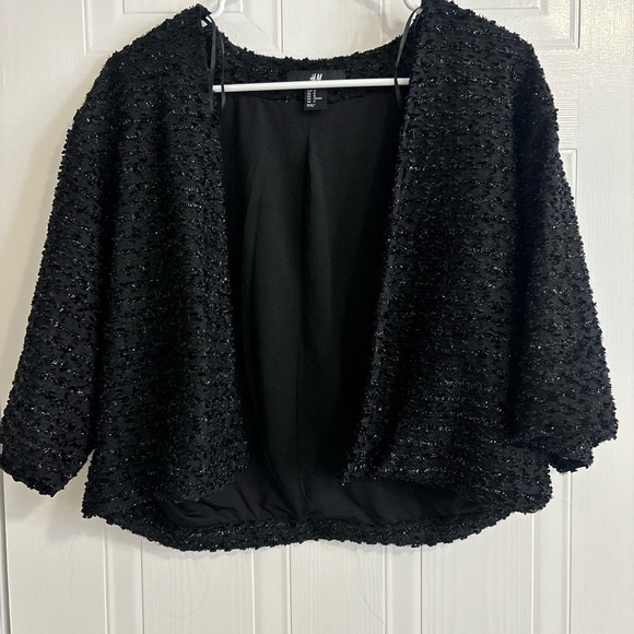 H&M Sweaters - H&M Black Textured Open-Front Women's Sweater Jacket